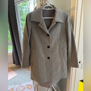 Muji wool coat button up